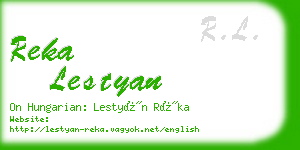 reka lestyan business card